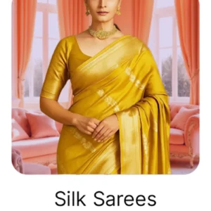 SuperLaxmi Woven Narayanpet Cotton Silk Saree (Mustard)