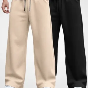 MADBROS Pack of 2 Men Solid Beige, Black Track Pants 52% 999 ₹480